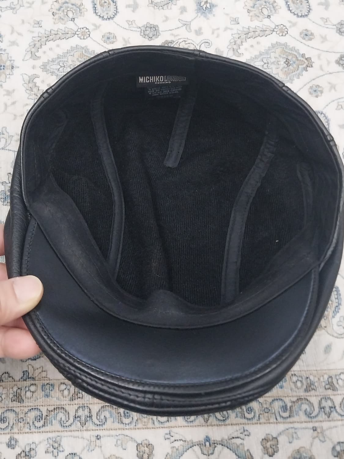 8-90년대 미치코 런던 소가죽 헌팅캡 상품이미지5