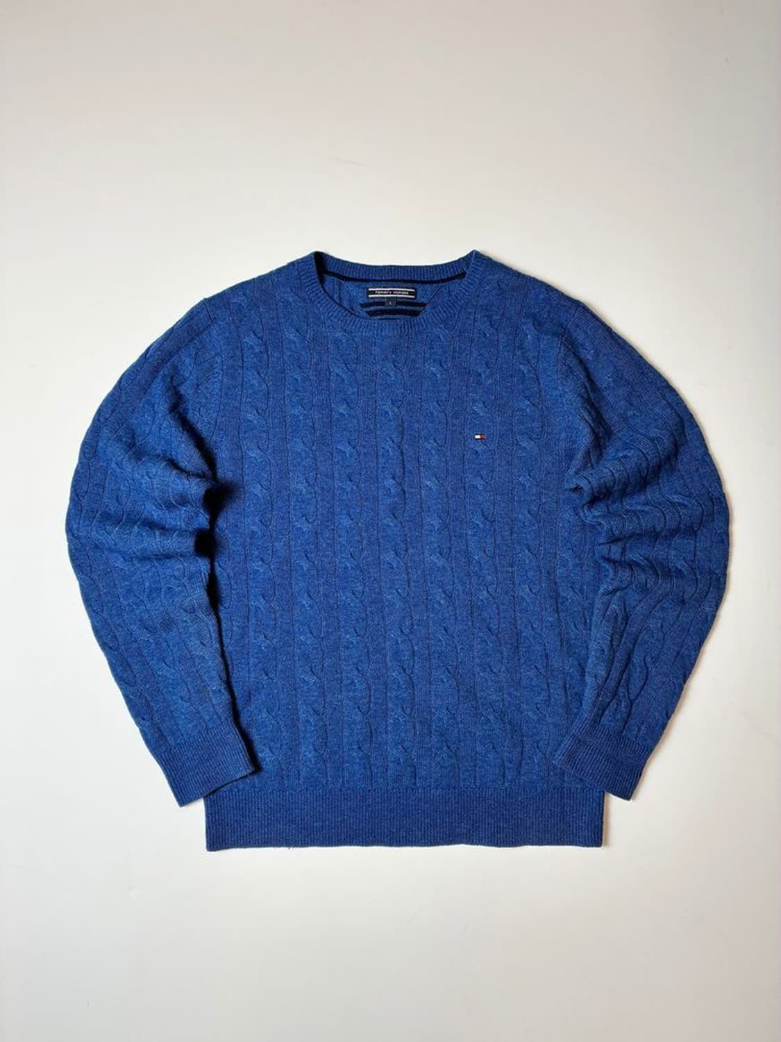 타미힐피거 솔리드 꽈배기 울 니트 PN8214 상품이미지1