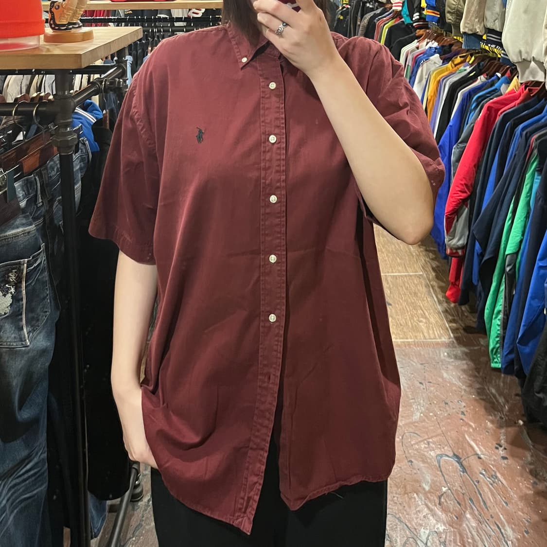 [HI] 폴로 반팔 셔츠 브라운 상품이미지1