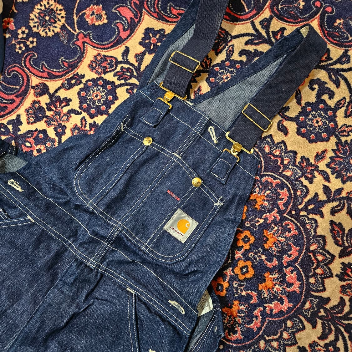 칼하트 데님 카펜더 루즈핏 멜빵 셋업 30 x 30 size 상품이미지4