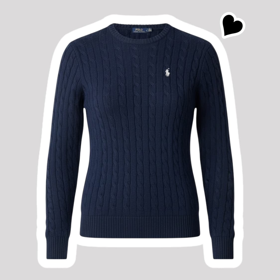 신형 여성 폴로 랄프로렌 네이비 꽈배기 니트 상품이미지1