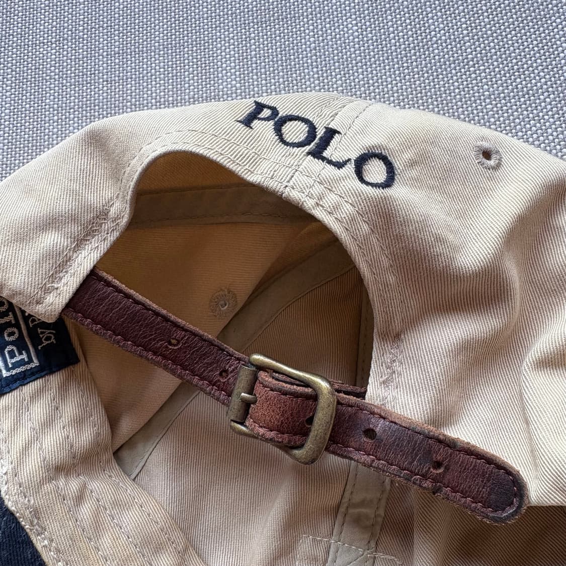 90s Polo Ralph Lauren 폴로 치노 레더 백 스트랩 볼 캡 상품이미지9