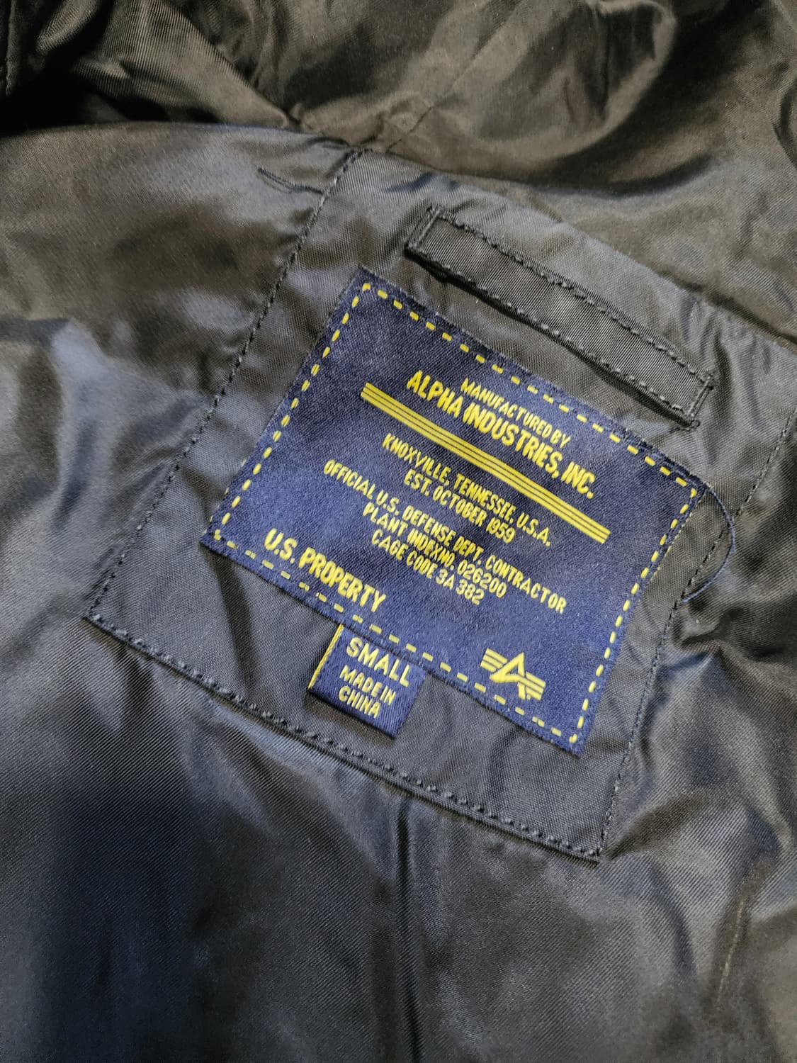 알파인더스트리 후드 MA-1 블랙 항공자켓 상품이미지3