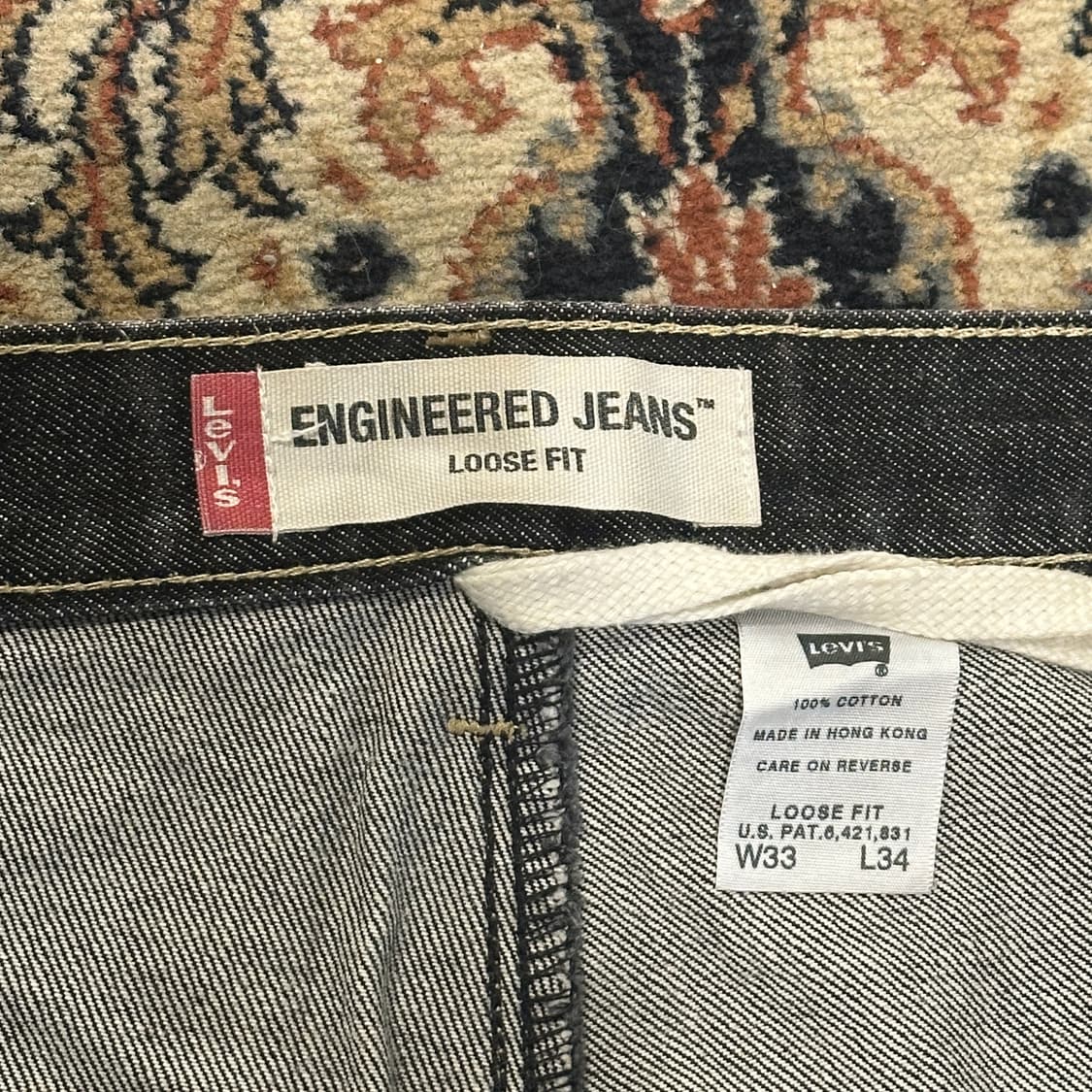 리바이스 엔지니어드진 흑청 (33) 루즈핏 상품이미지8