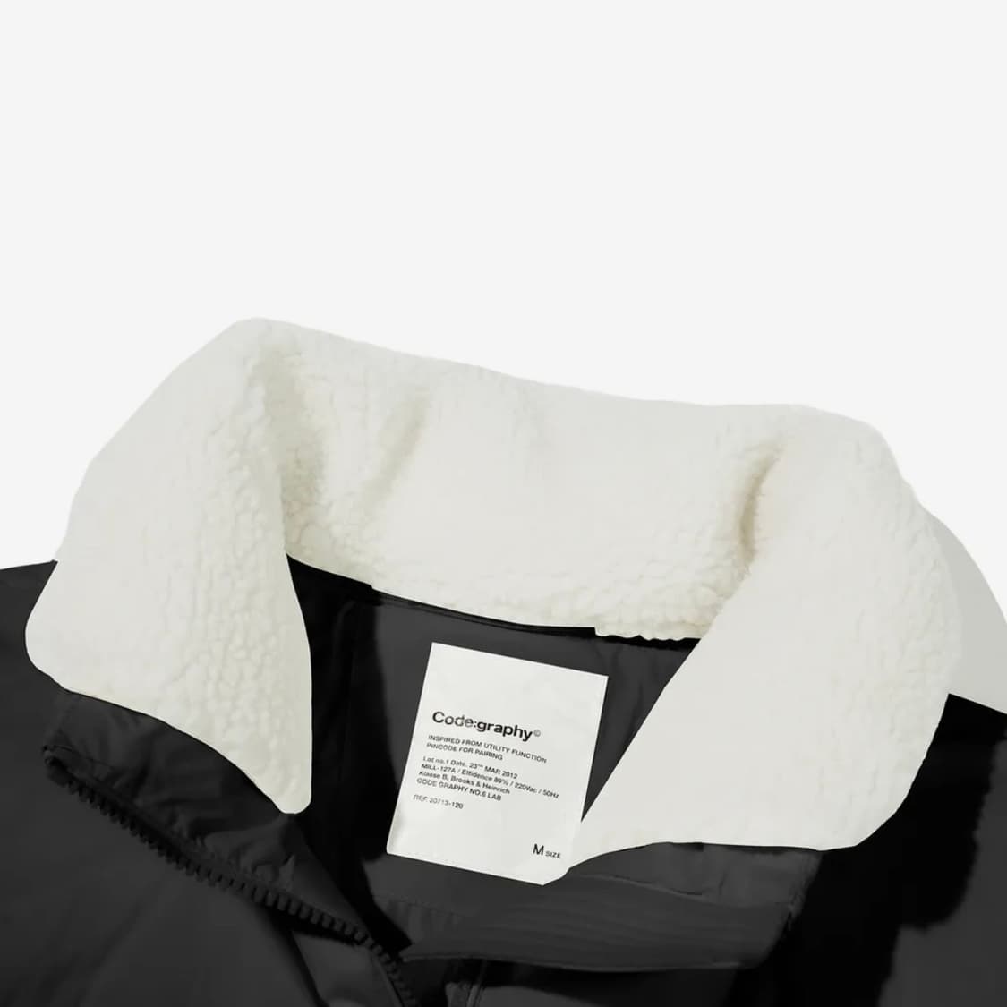 코드그라피 넥워머 크롭 에센셜 패딩_블랙 상품이미지5