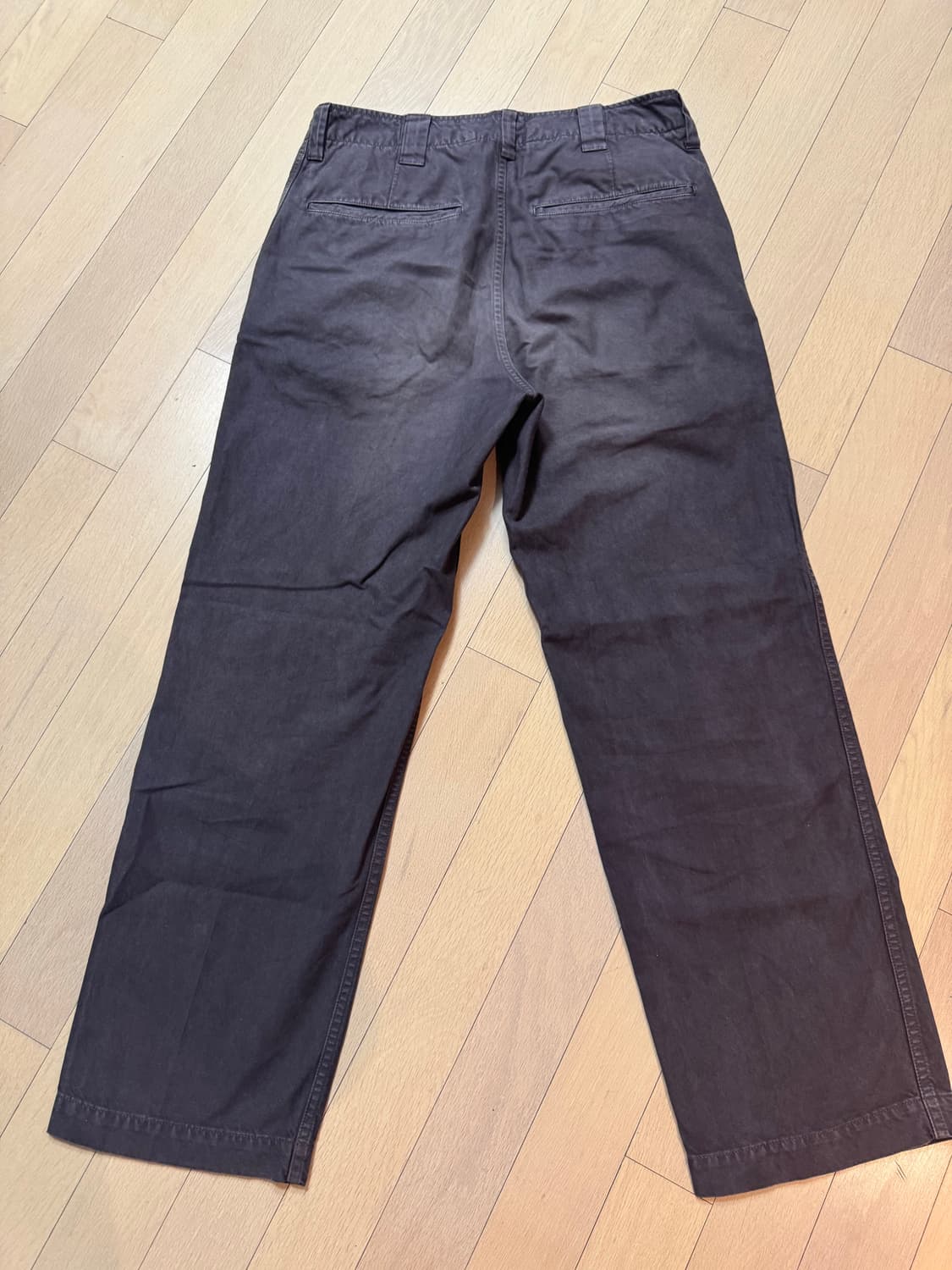 [1] 비즈빔 visvim 24AW 와이드 치노 팬츠 크래쉬 블랙 상품이미지2