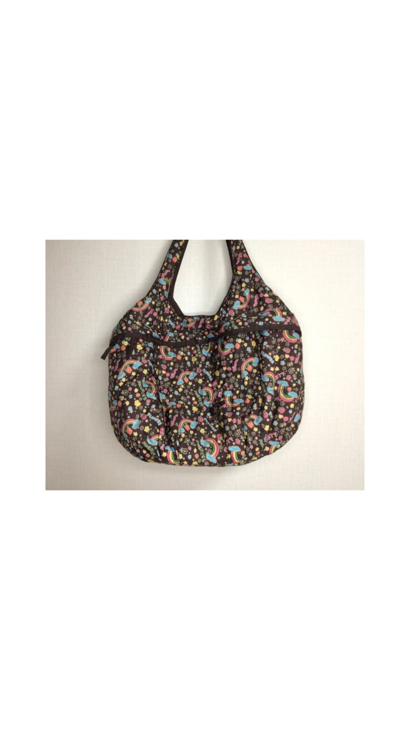 빈티지 브라운 레인보우 프린팅 숄더백 크로스백 상품이미지3