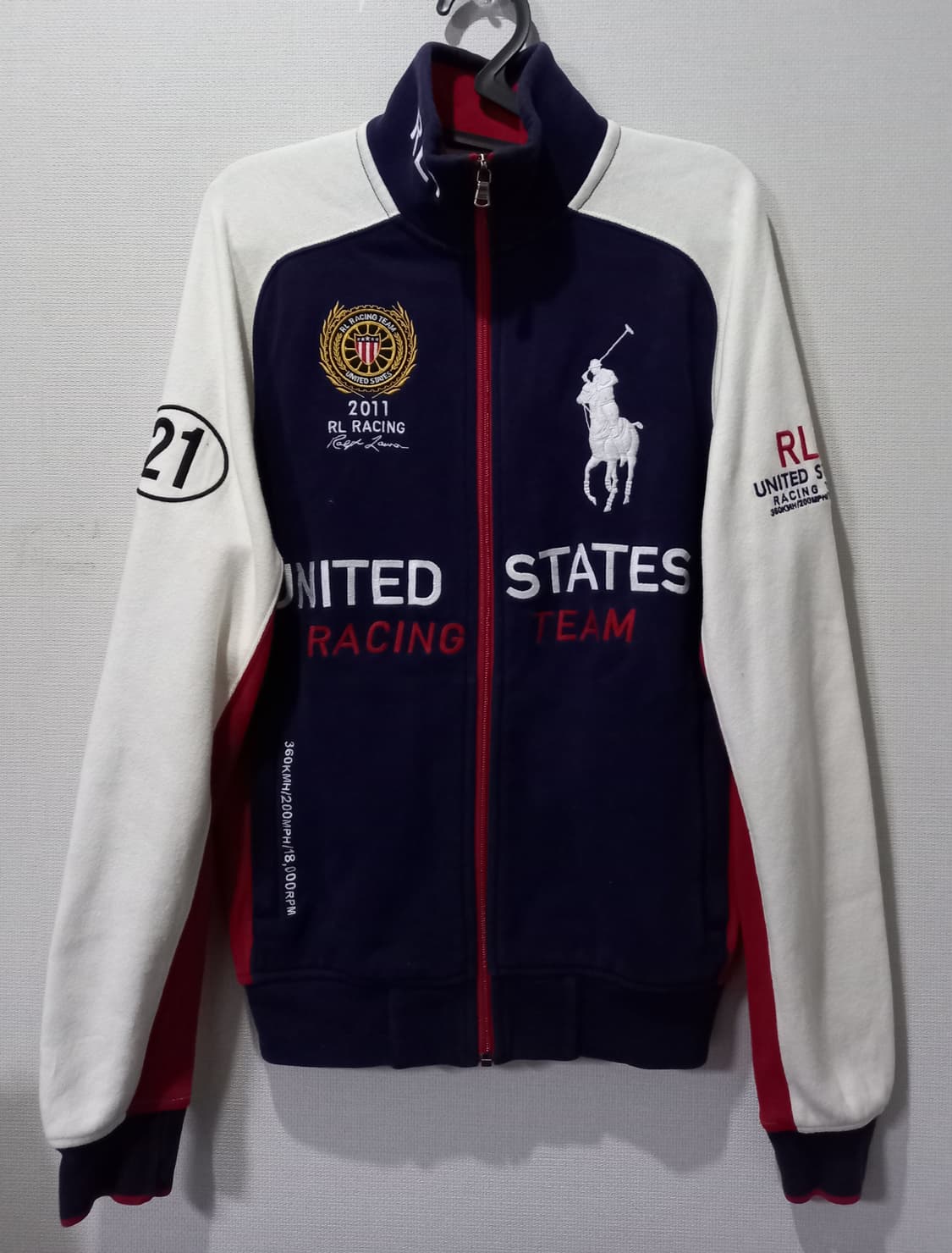 폴로 POLO 빅포니 USA 성조기 레이싱 집업 자켓 90/S 상품이미지1