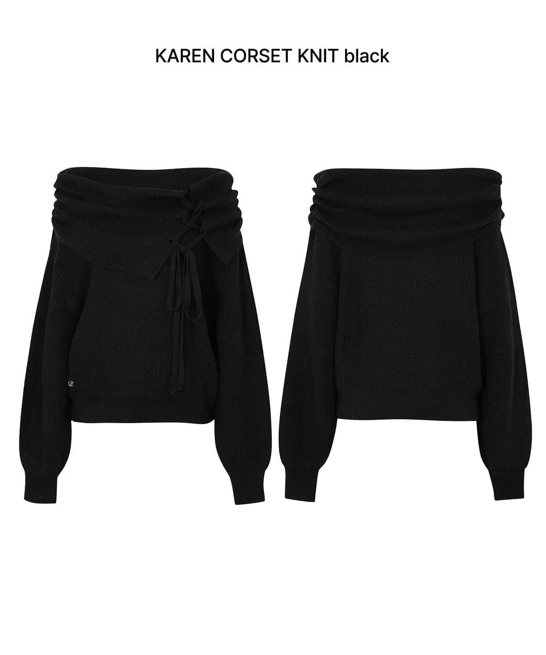 KAREN CORSET KNIT black 상품이미지1