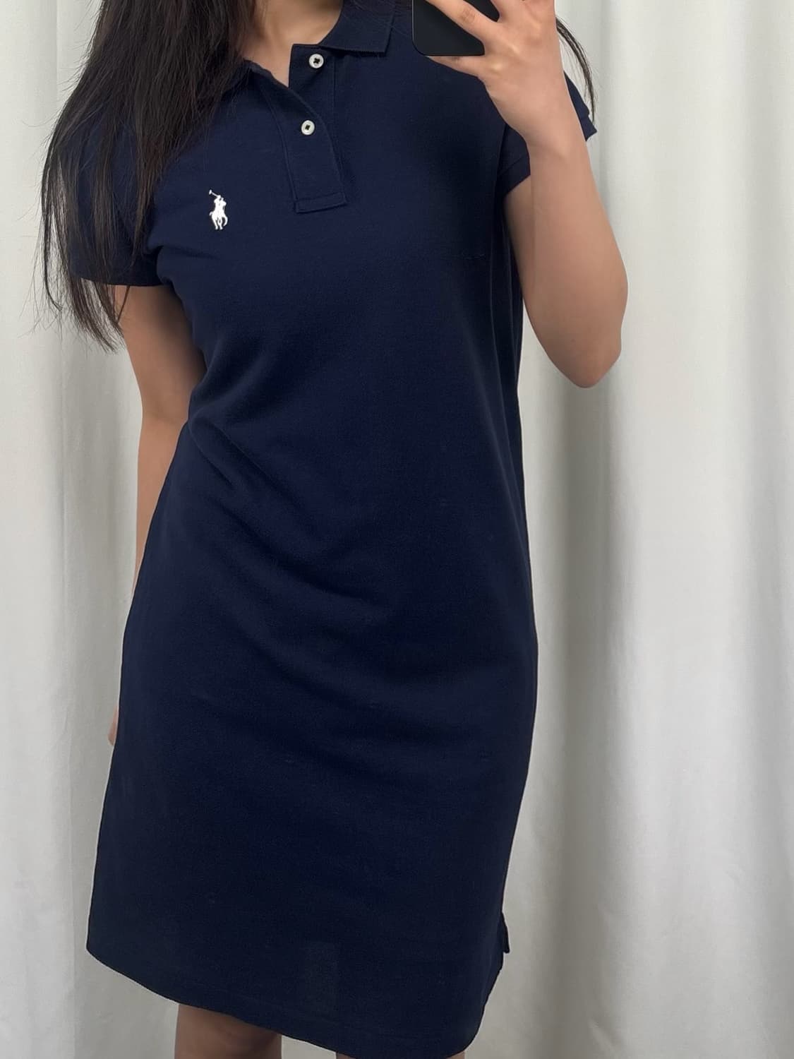 폴로 QR 네이비 반팔 원피스 상품이미지2