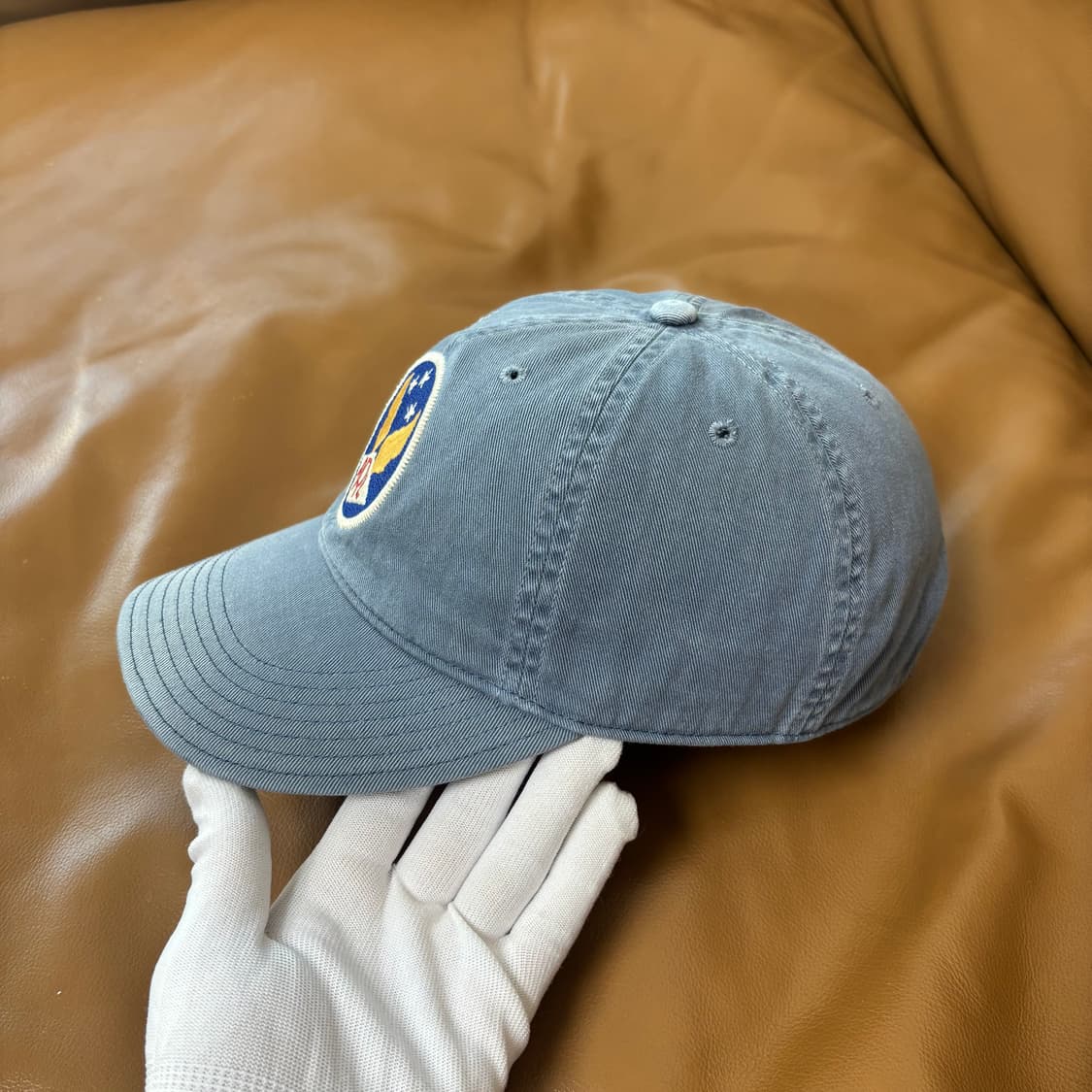 RRL 더블알엘 랄프로렌 폴로 윙로고 6패널 볼캡 모자 미드나잇 블루 상품이미지4