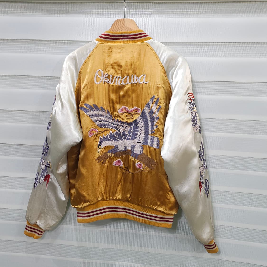 HOUSTON 독수리 용 무늬 스카쟌 자켓- M 상품이미지7