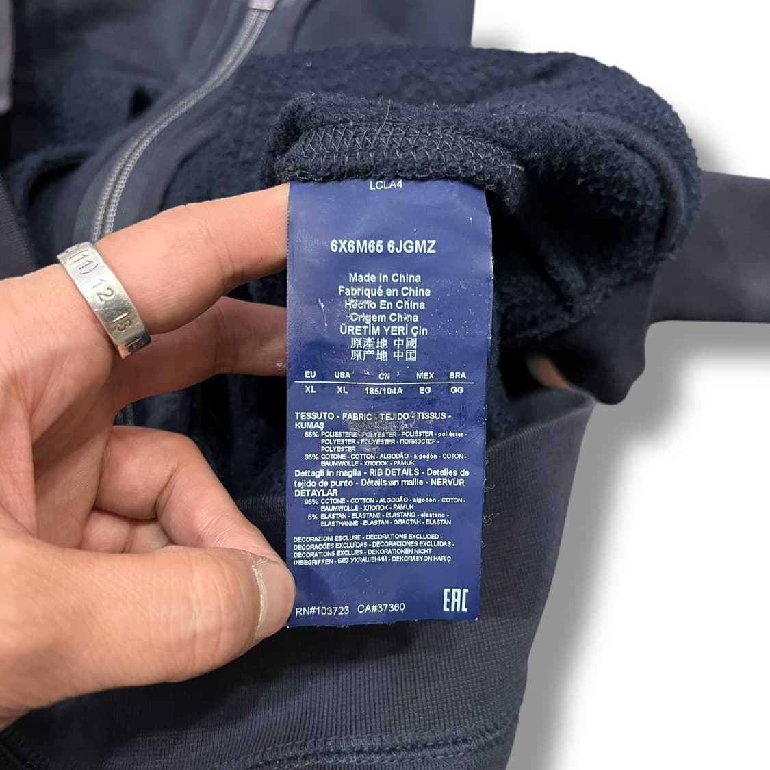  아르마니 진스 백로고 스타디움 자켓 y14136 상품이미지8