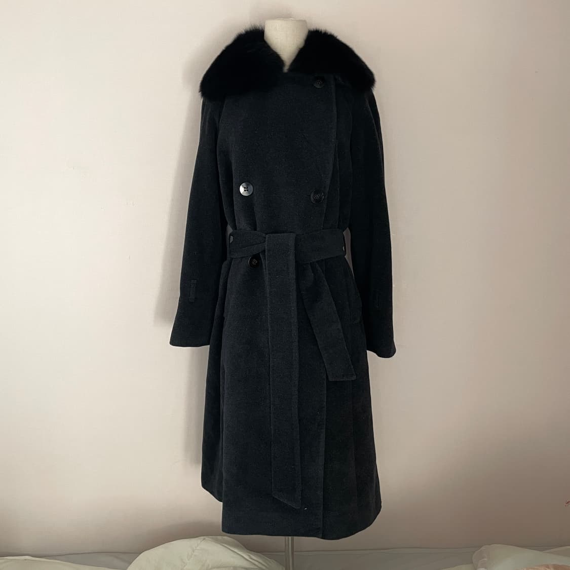빈티지 앙고라 폭스퍼 코트 빈티지 코트 상품이미지1