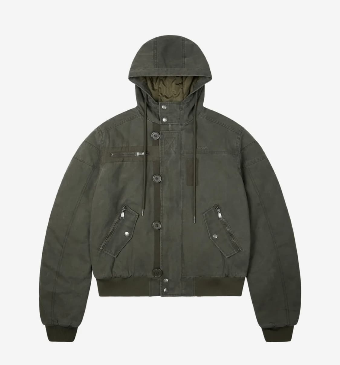 Button Placket Cotton Ma-1 Jacket Khaki 상품이미지1