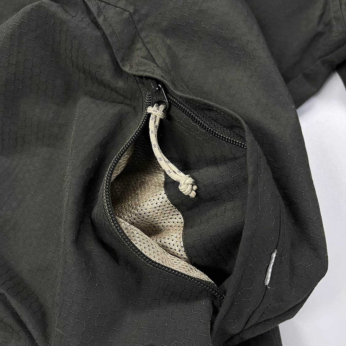 [M] 90s 올드 스투시 2WAY 나일론 후드 자켓 점퍼 바람막이 카키 상품이미지5