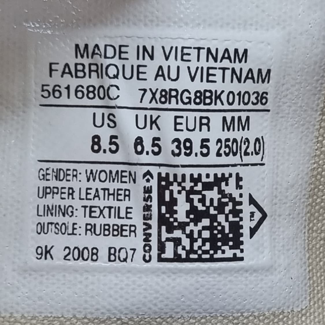 컨버스올스타 리프트 레더 스니커즈250  상품이미지6