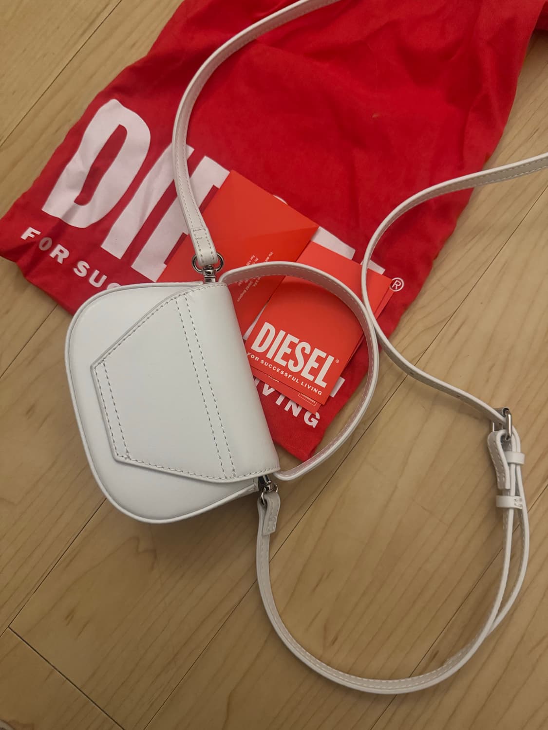 디젤 1DR Mini Bag Plaque White 상품이미지2