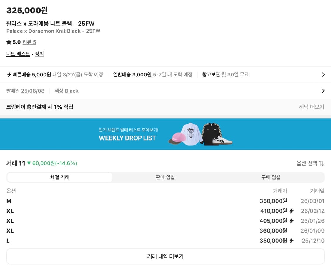 팔라스 X 도라에몽 니트 상품이미지2