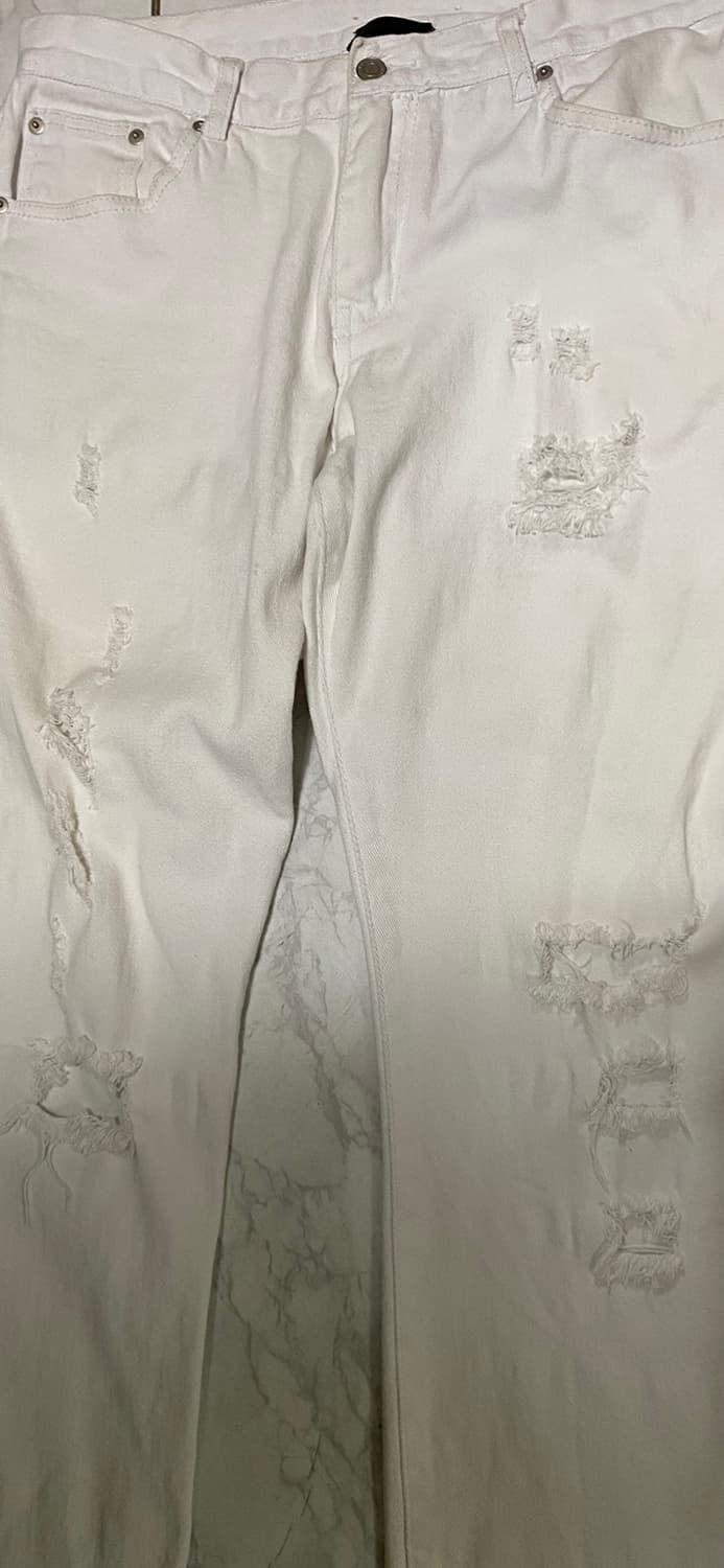 생로랑 빈티지 화이트진 청바지 36인치 상품이미지2