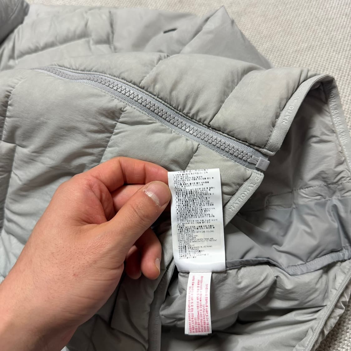 내셔널지오그래픽 나일론 경량 다운자켓 상품이미지5