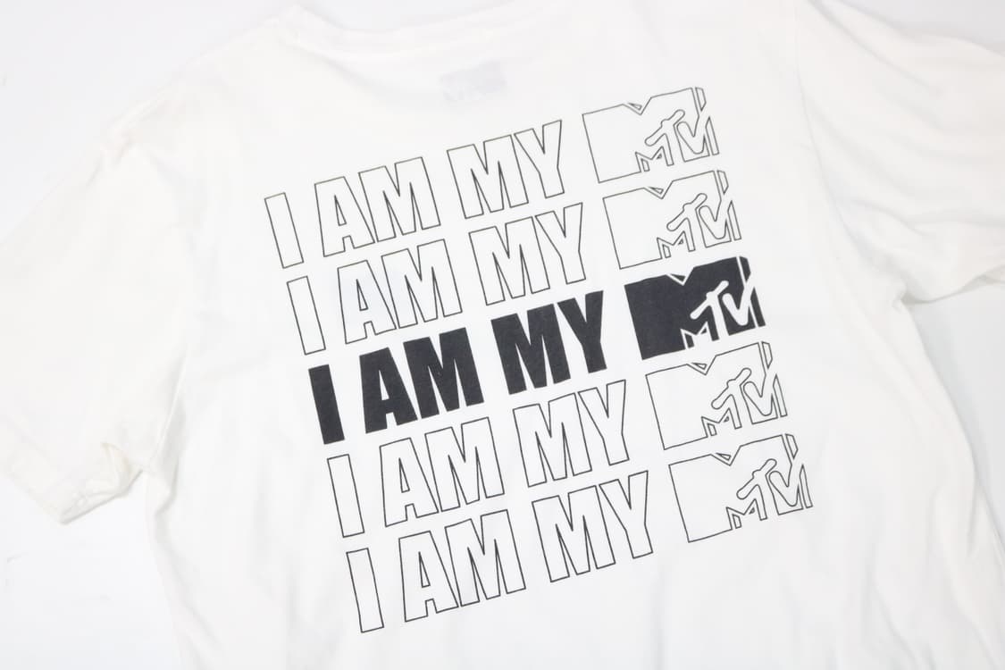 MTV 엠티브이 오피셜 로고 백프린팅 화이트 반팔티셔츠 (M) 상품이미지3