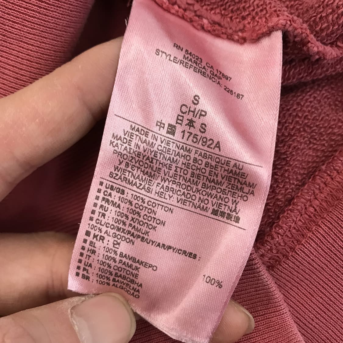 GAP 나염프린팅 인디핑크 스웻셔츠 [S] 상품이미지6