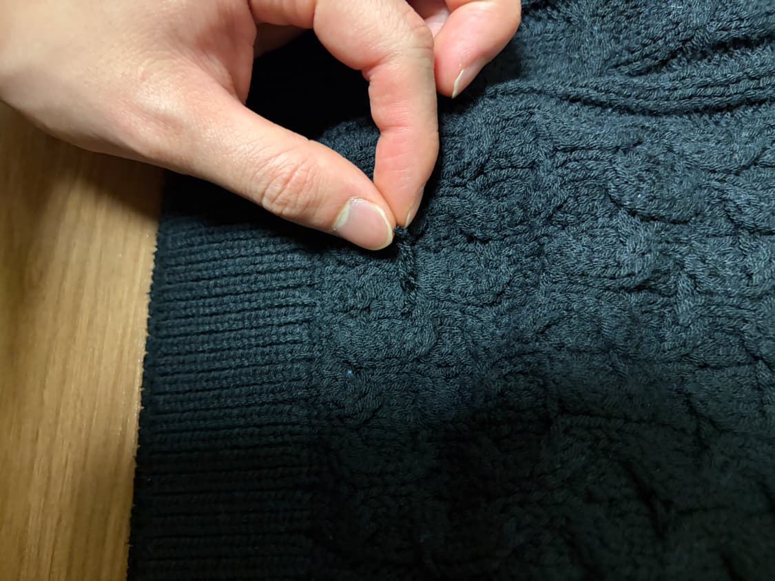 나이키 케이블 니트 블랙 L 상품이미지3