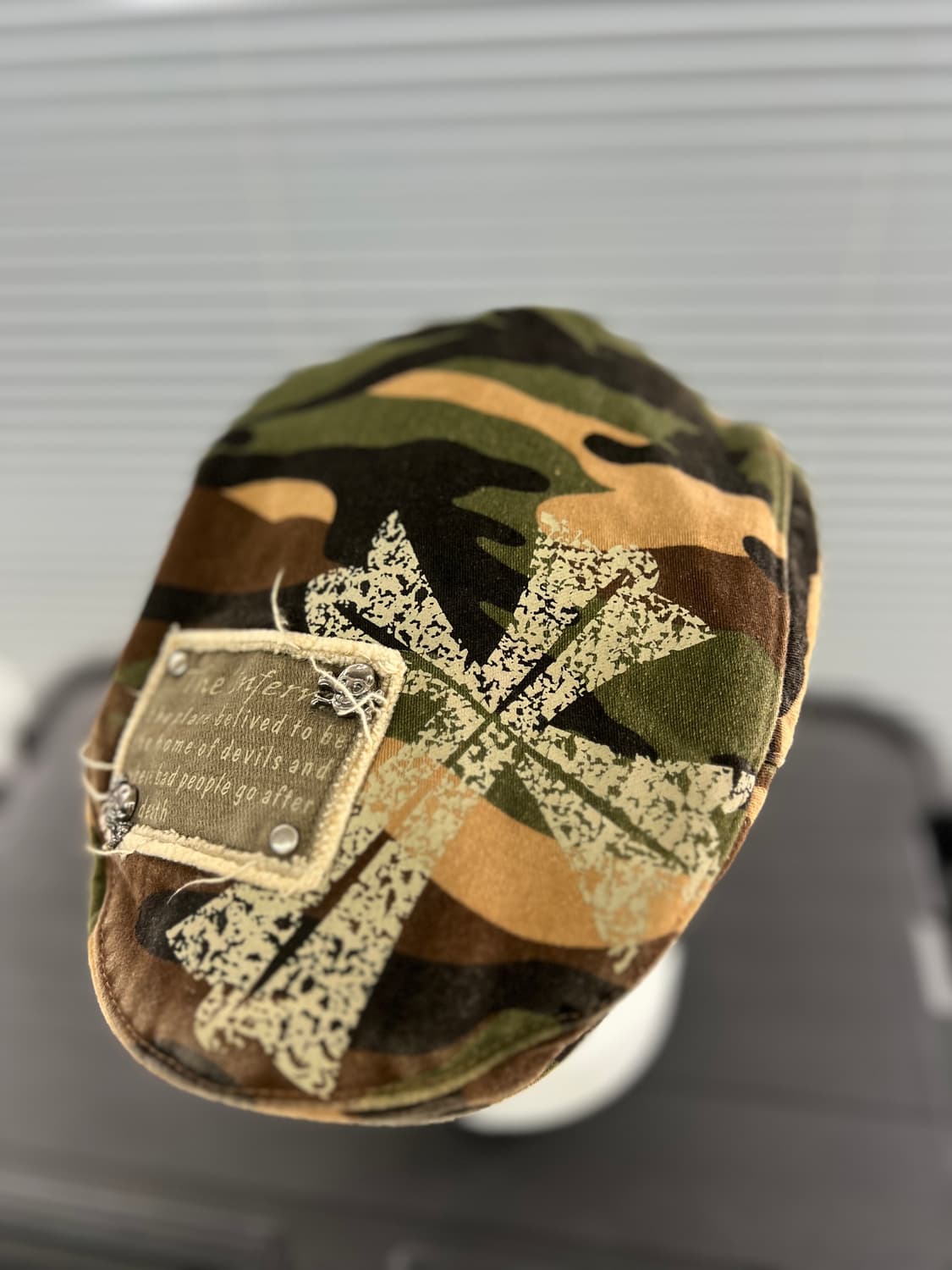 해골 얼룩이 카모 헌팅캡 상품이미지1