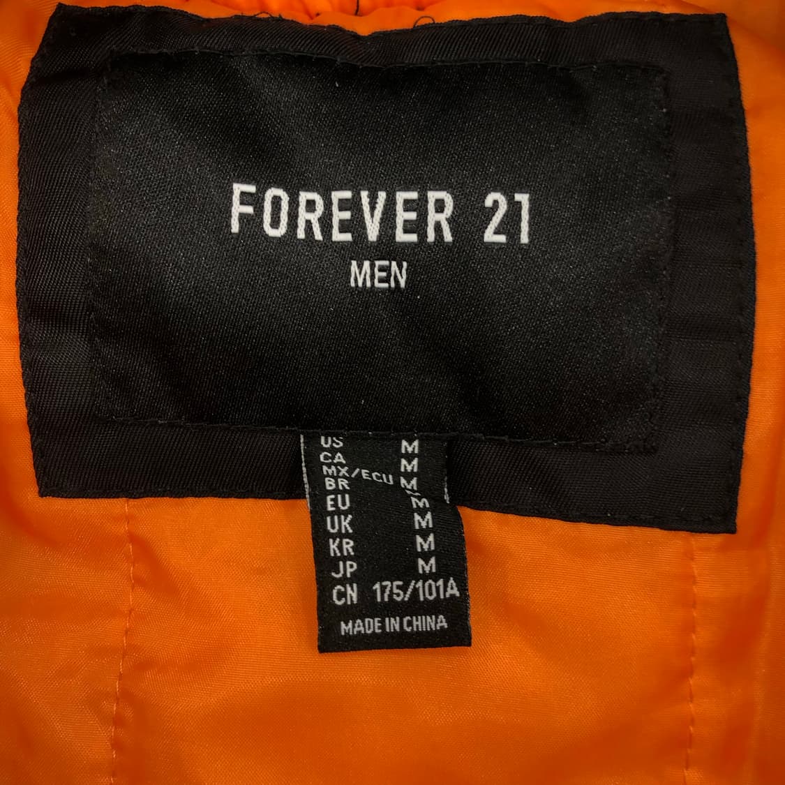 포에버21 USA 성조기 플라이트 MA-1 봄버 항공점퍼 자켓 상품이미지4