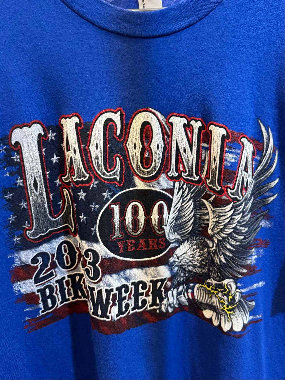 Laconia Bike Week 100주년 기념 바이크 반팔 티셔츠 M 상품이미지3