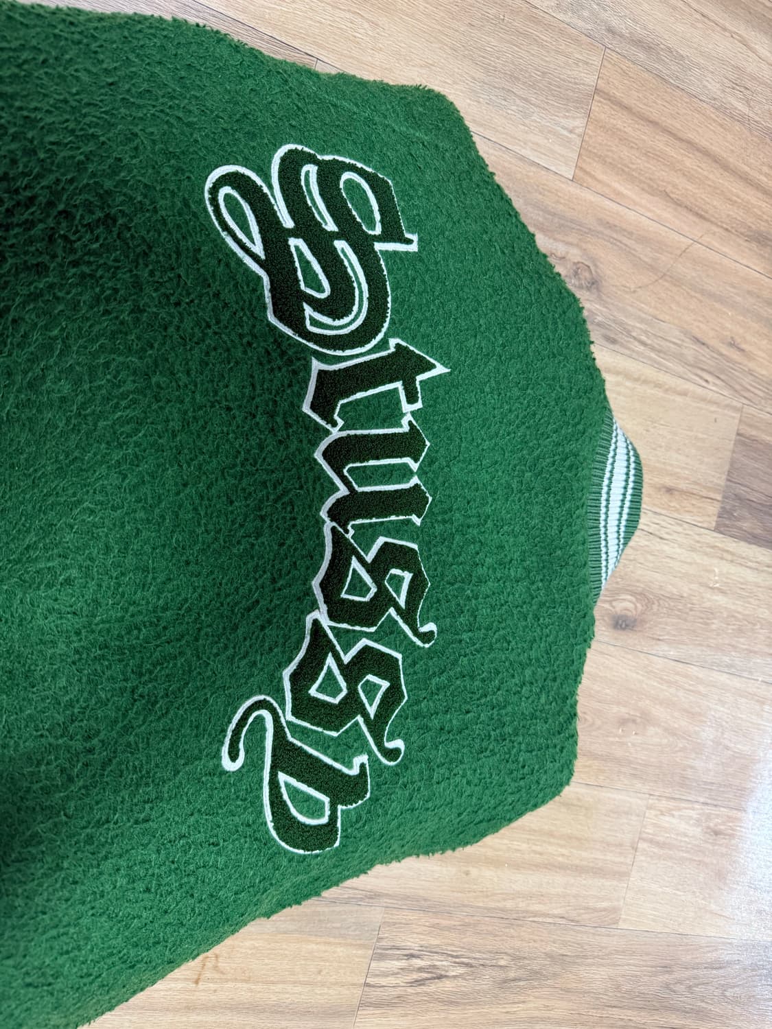 스투시 카센티노 울 그린 바시티S사이즈 상품이미지9