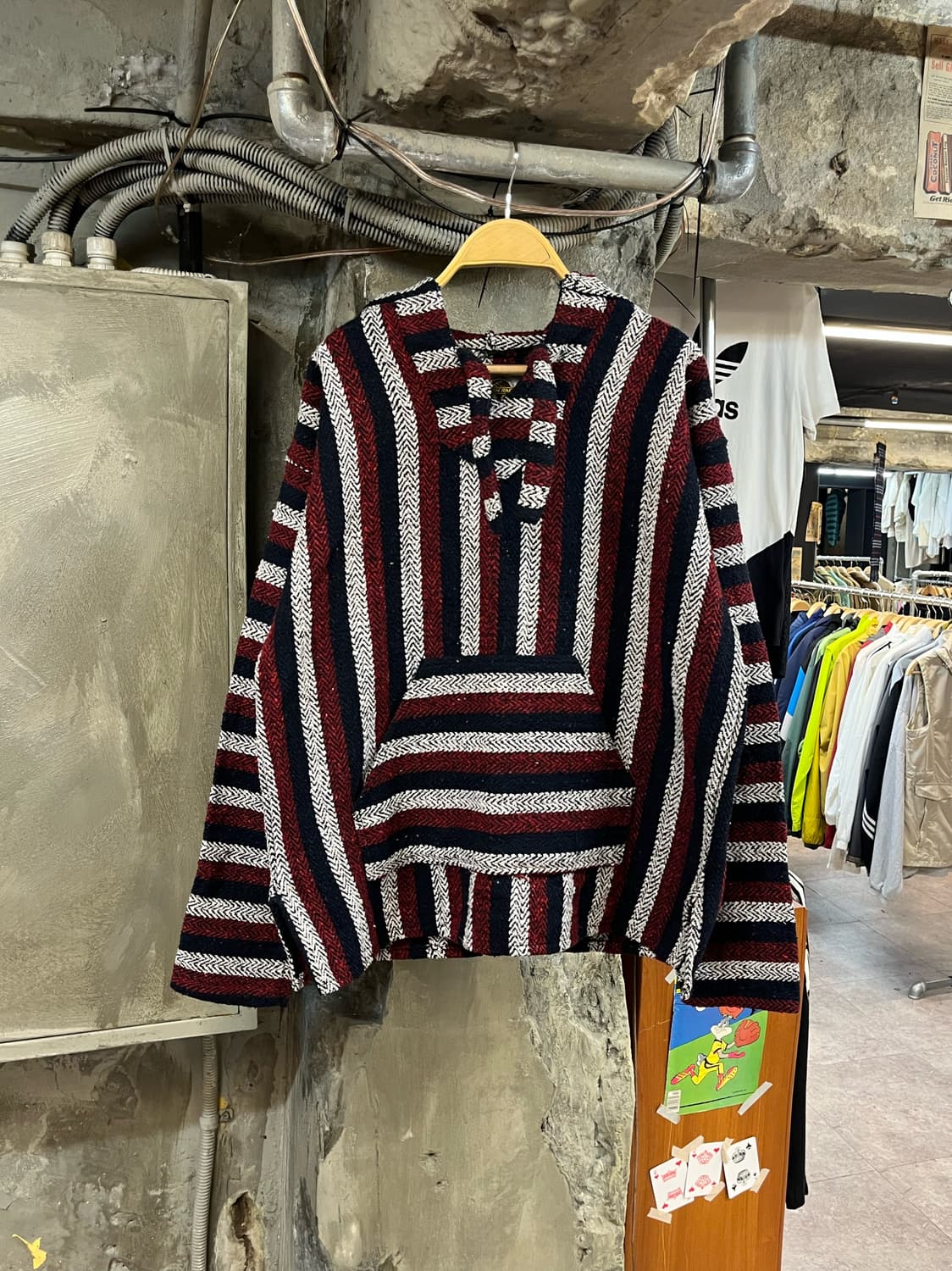 빈티지 맥시칸 바하 후드 레드 S #csz2563 상품이미지1