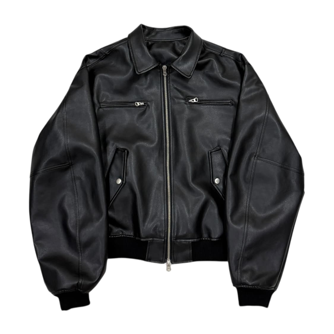 토니호크 X 템푸스 스튜디오 슈퍼주니어 은혁 레더 블루종 자켓 블랙 L 상품이미지1