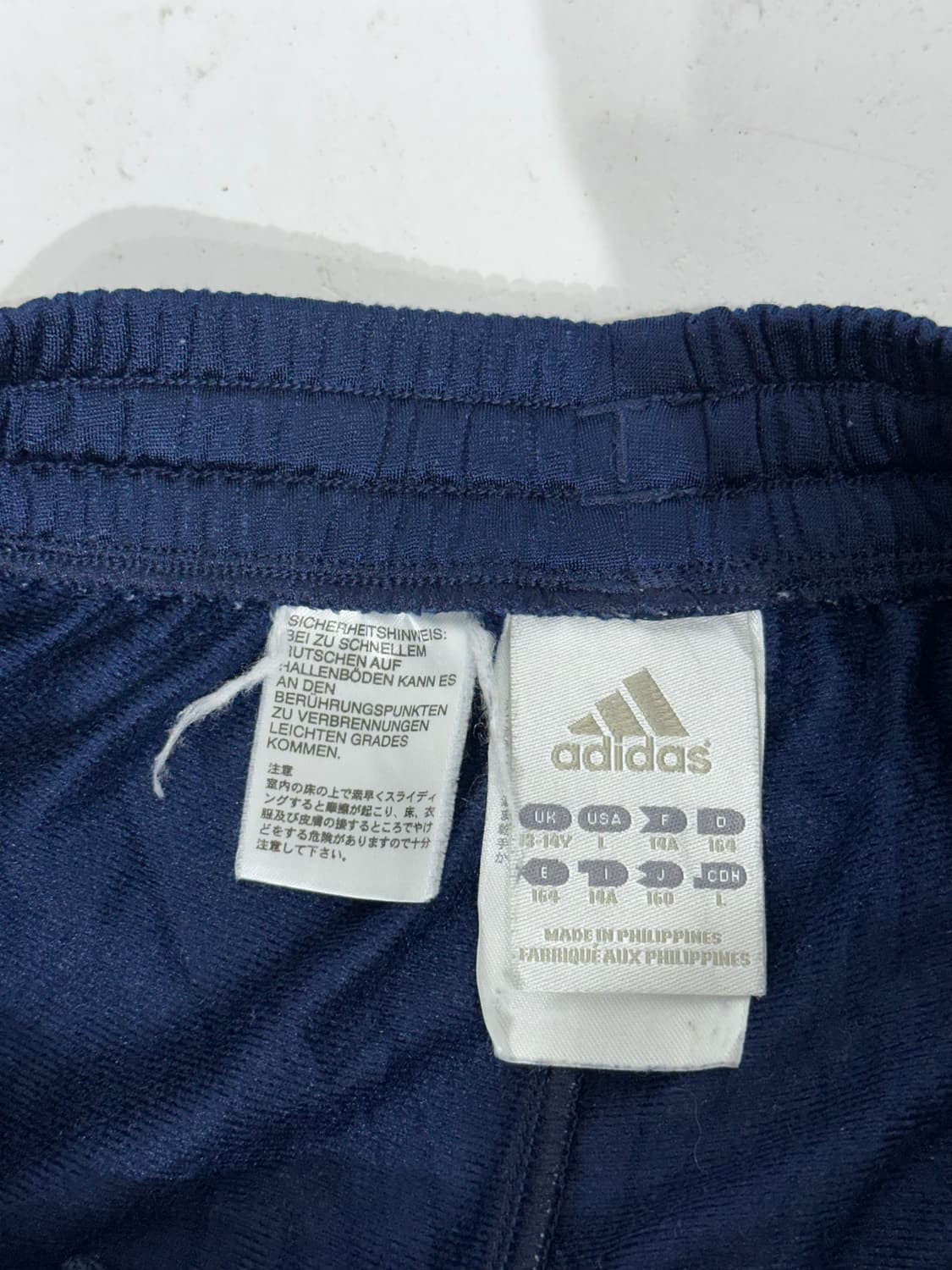 아디다스 네이비 화이트 삼선 스몰 로고 와이드 팬츠  상품이미지7