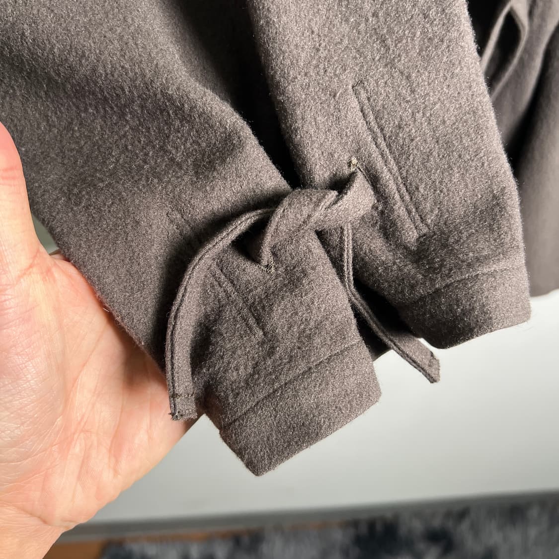 80's 이세이미야케 니트 테리 숄 칼라 랩 자켓 상품이미지6