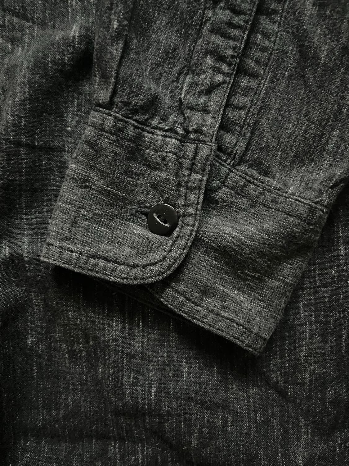 타임원클로딩 엣라코 블랙 샴브레이 워크 셔츠 16 상품이미지5