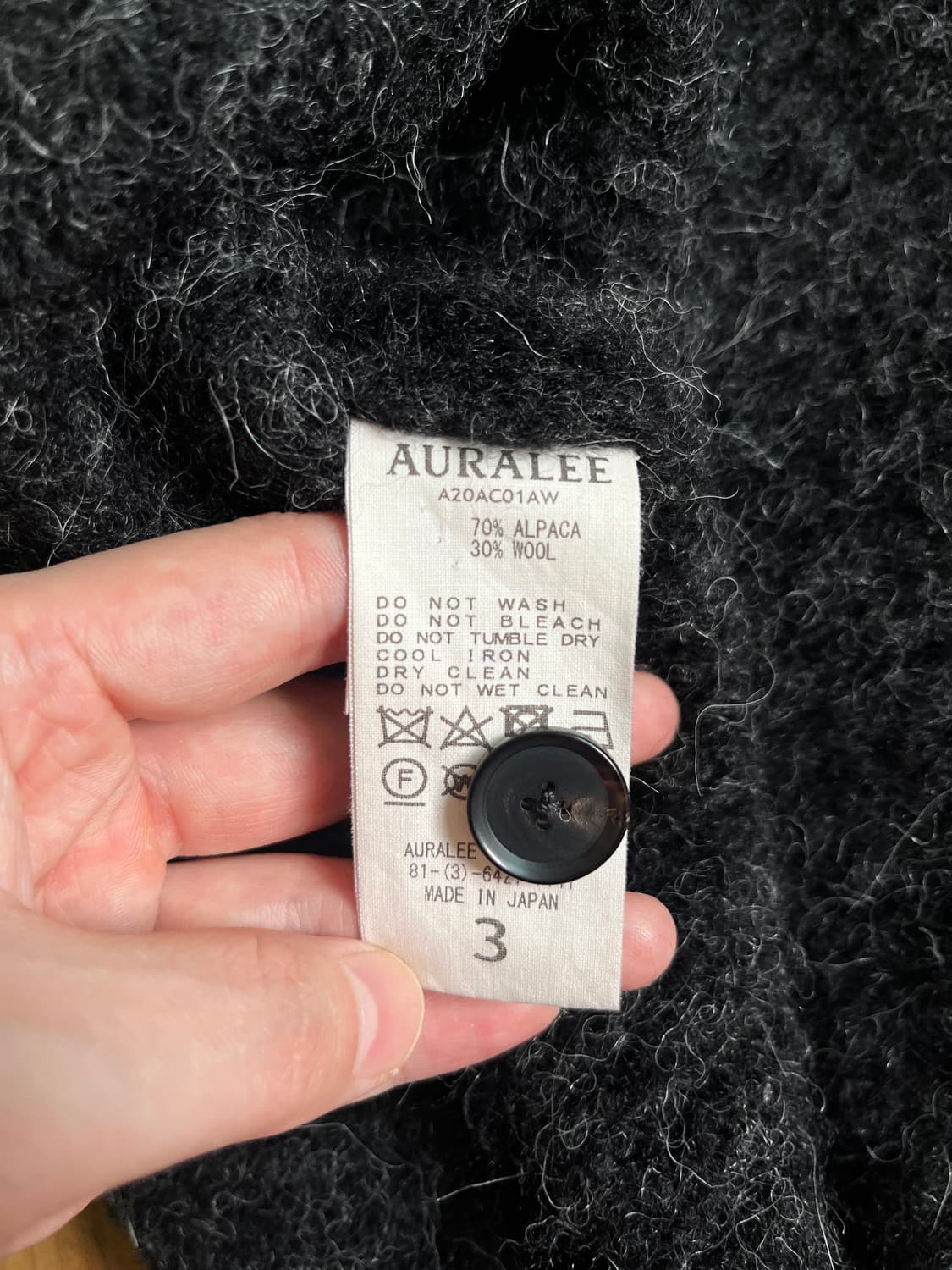 AURALEE  ALPACA WOOL KNIT CARDIGAN 상품이미지4