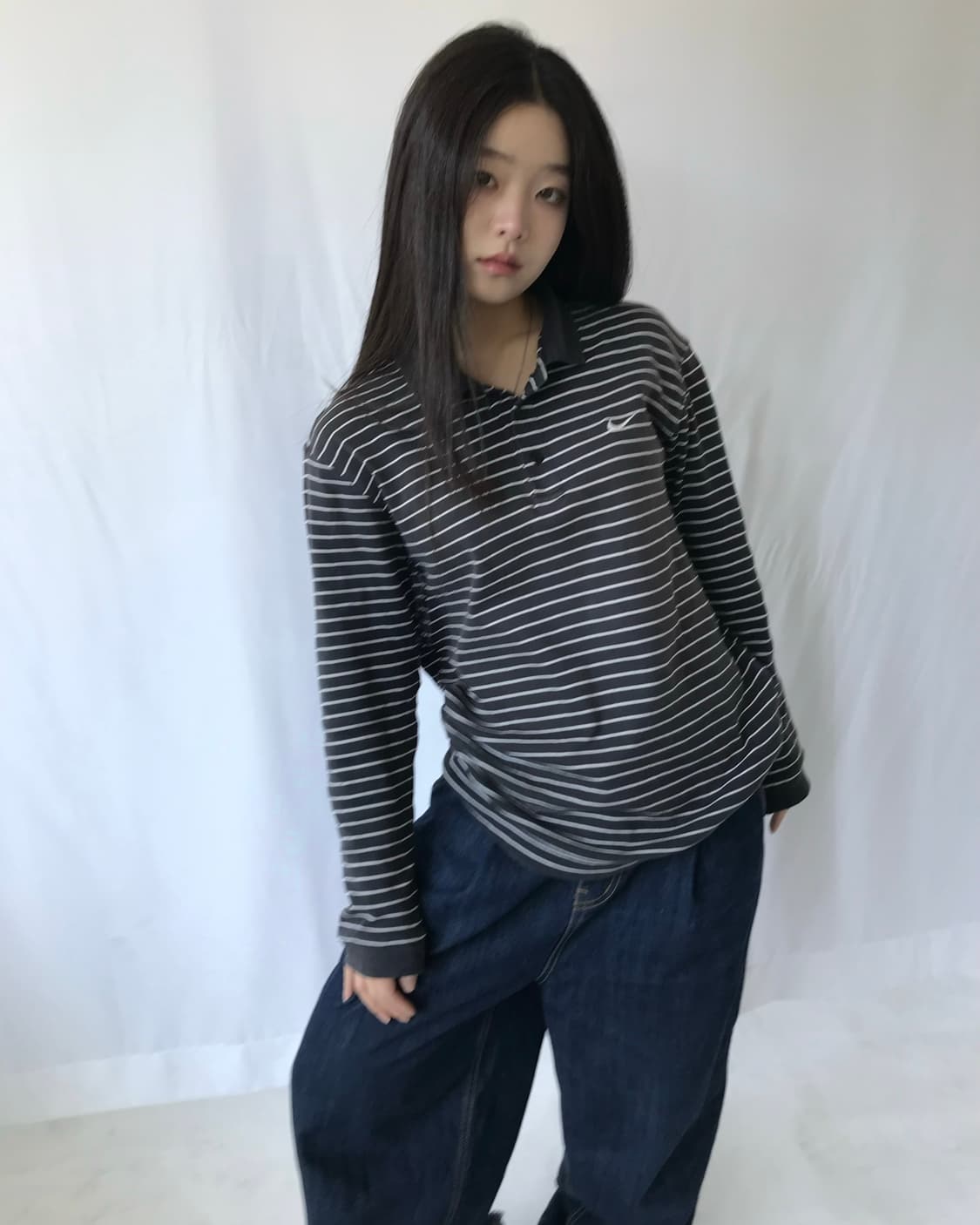 나이키 블랙 스트라이프 폴로 티셔츠  상품이미지1