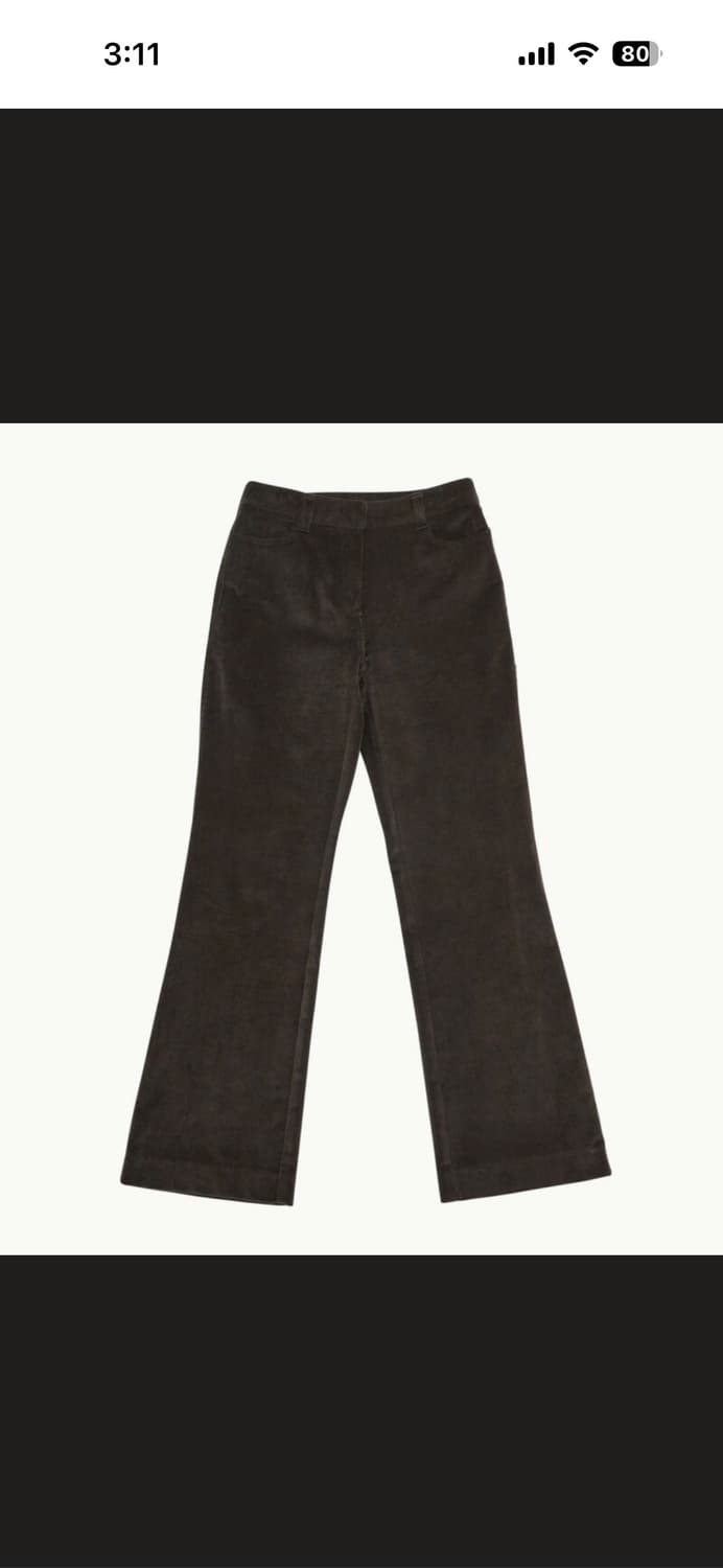 아모멘토 코듀로이 플레어드팬츠 브라운 상품이미지2