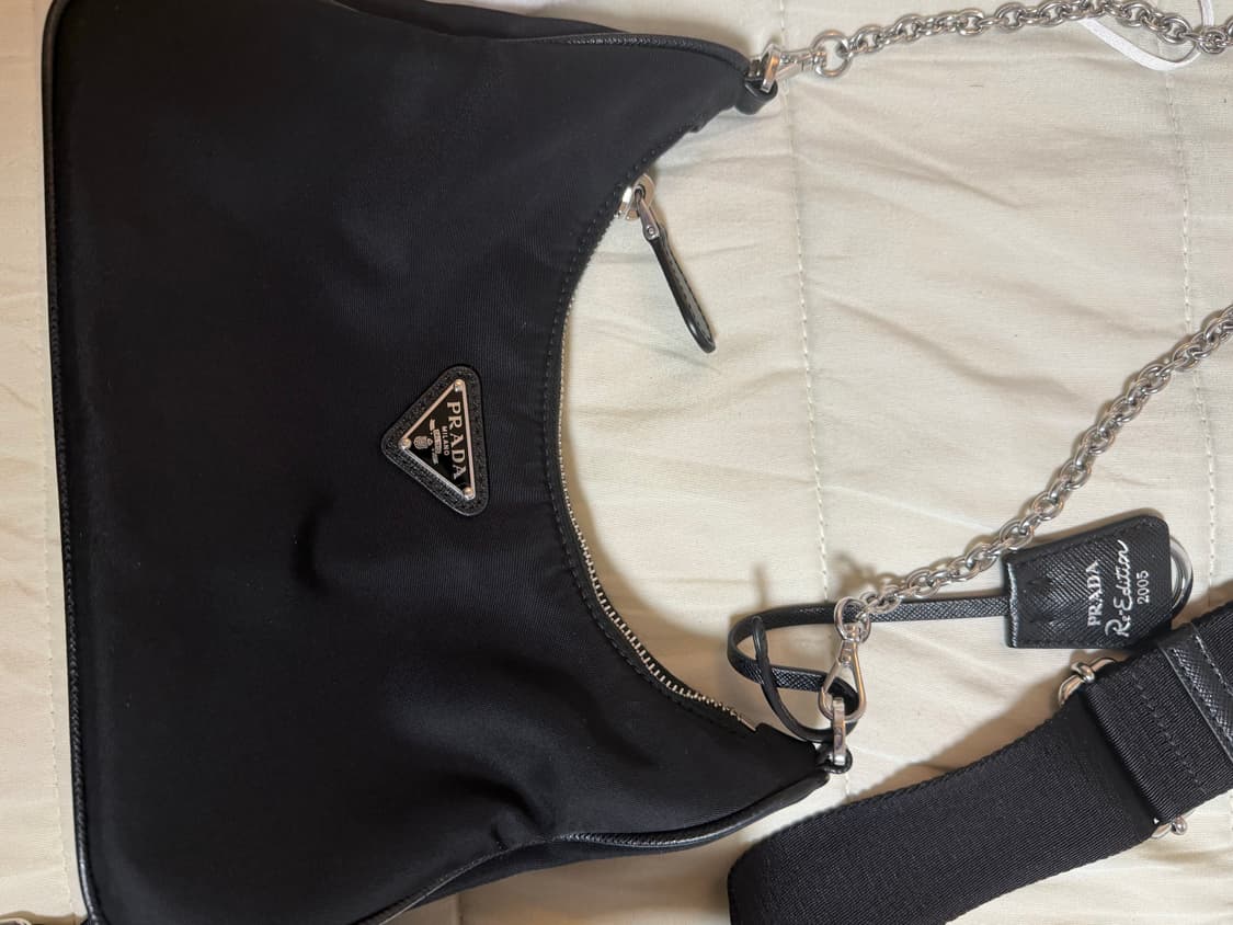 프라다 테수토 여성호보백 블랙 풀구성 / 24년8월 일본오사카매장직접구매 상품이미지2
