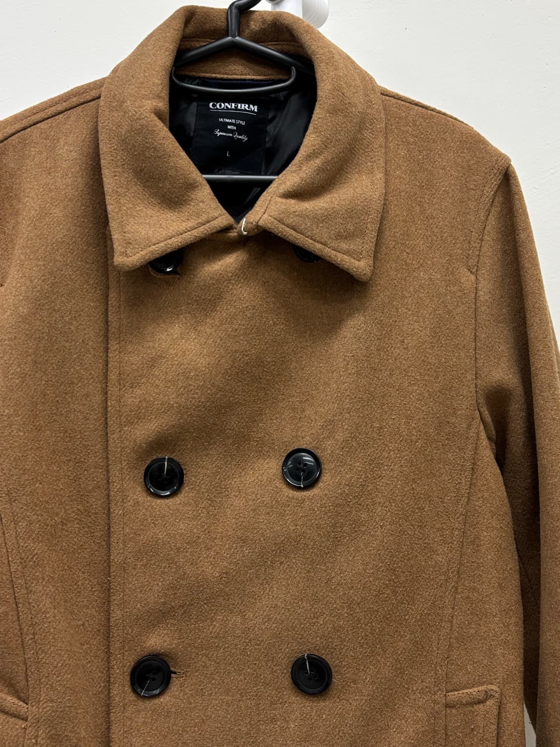 빈티지 브라운 울 더블코트 상품이미지6