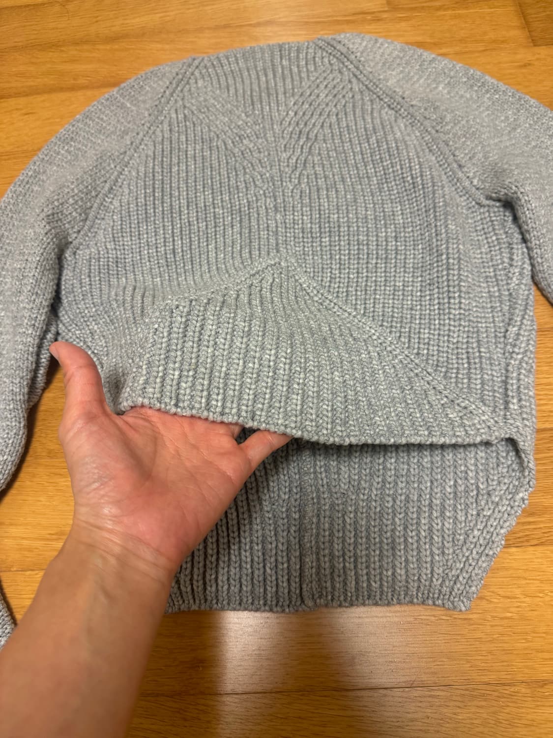 타임 크롭 니트 그레이 상품이미지5