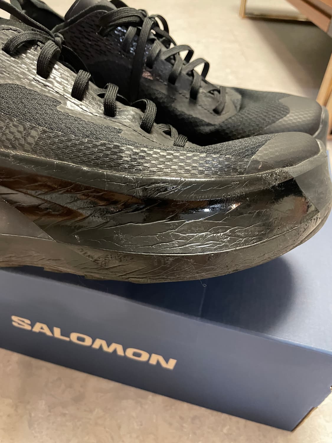 살로몬x꼼데가르송 판타즘 플랫폼 블랙 43 상품이미지3