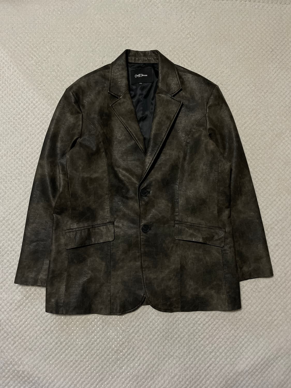 도프제이슨 빈티지 워싱 레거 스트럭쳐 블레이저 자켓 상품이미지3