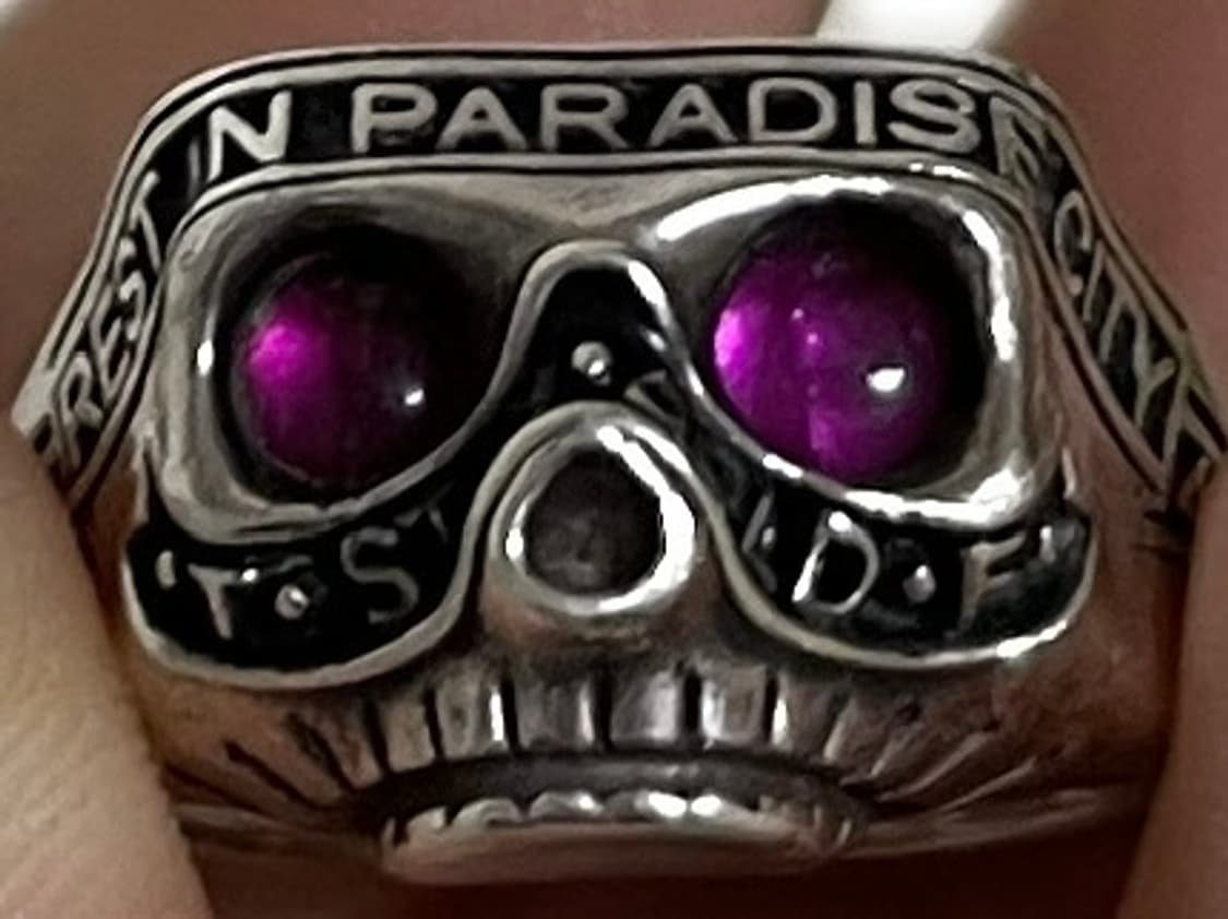 (Us 9.5) 솔로이스트 루비 스컬 링 상품이미지6