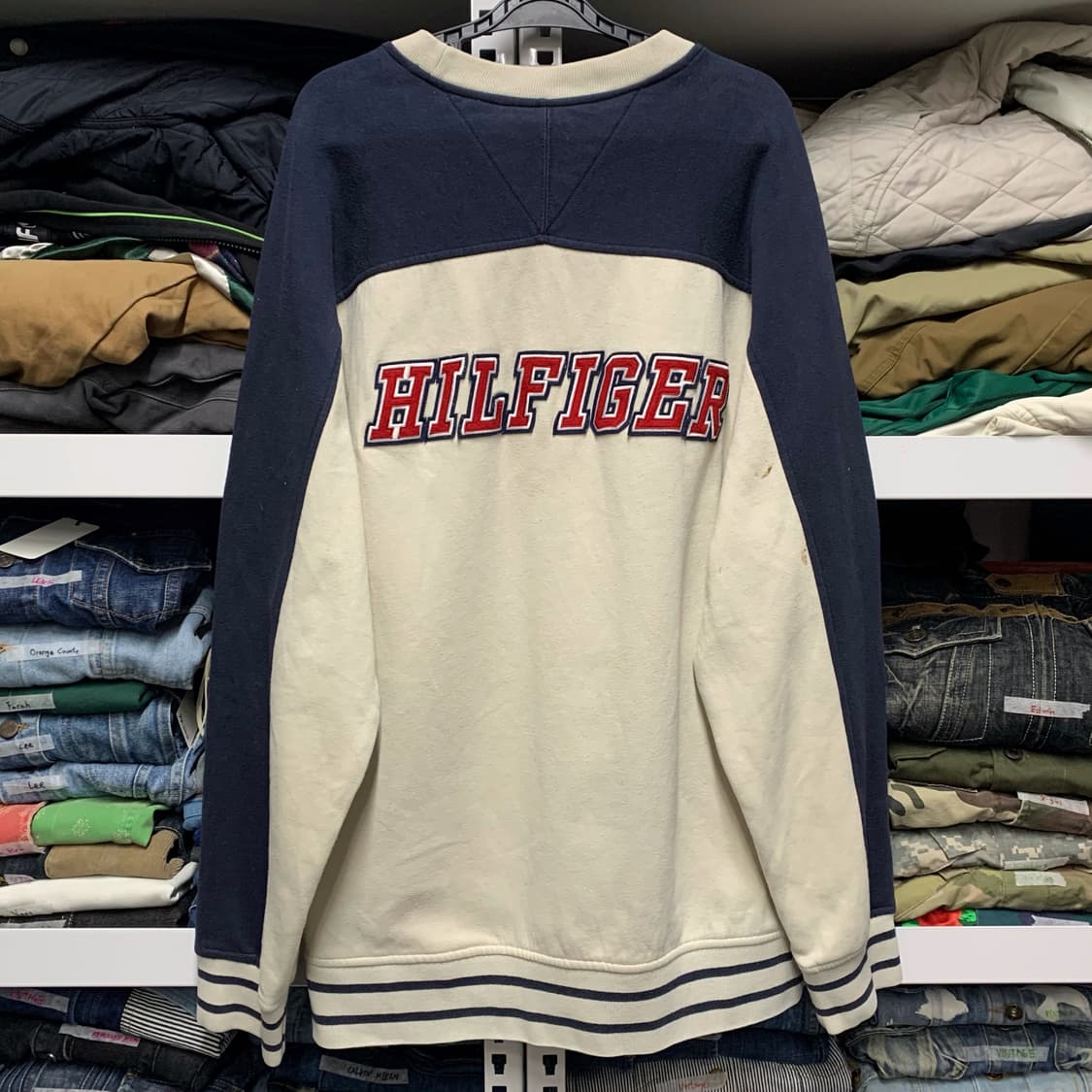 [L] 90's 타미힐피거 스펠아웃 맨투맨 스웻셔츠 상품이미지3