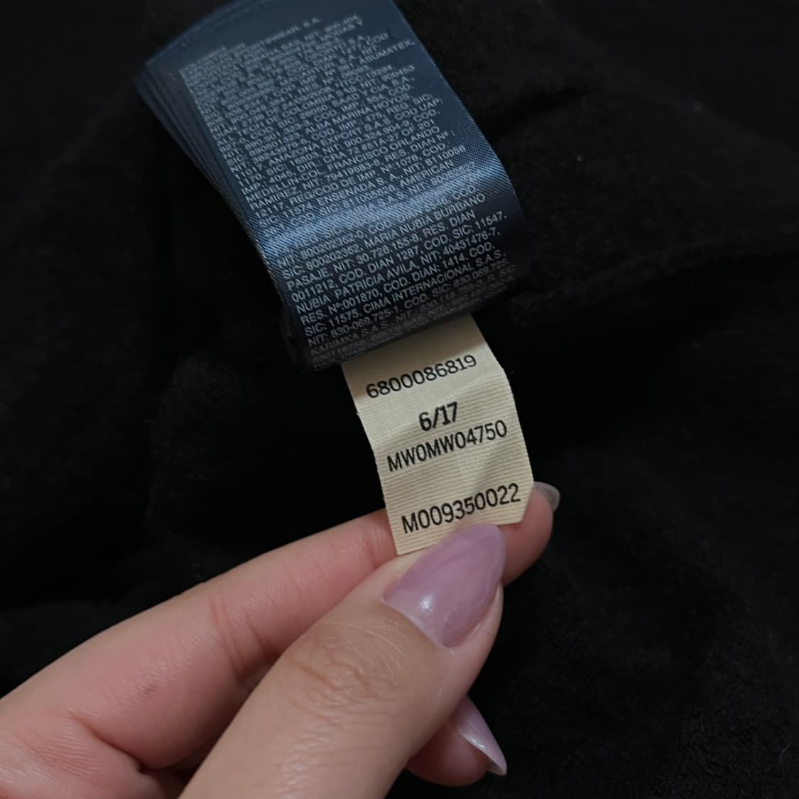 [정품] 타미 블랙 램울 라운드 니트 [ XL ] 상품이미지6