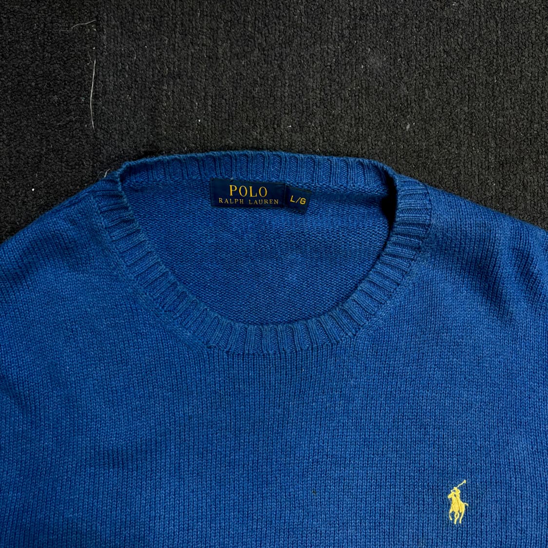 폴로 옐로우 포니 네이비 신형 니트 L 상품이미지5