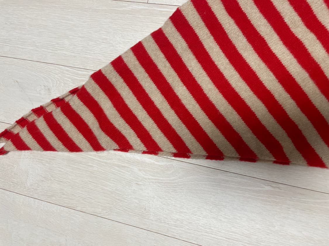 jogordon 조고든 삼각 니트머플러(오트/레드) 상품이미지3